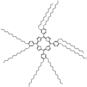 5,10,15,20-Tetrakis(3,4-bis(dodecyloxy)phenyl)porphyrin结构式