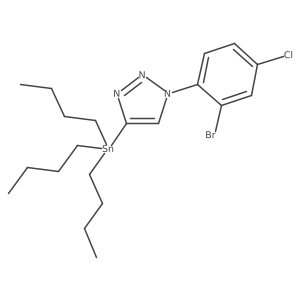 1-(2-bromo-4-chlorophenyl)-4-(tributylstannyl)-1H-1,2,3-triazole Structure