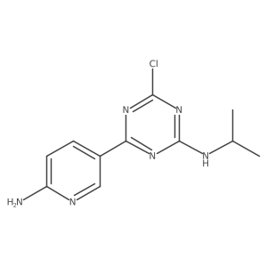 4-(6-aminopyridin-3-yl)-6-chloro-N-propan-2-yl-1,3,5-triazin-2-amine Structure