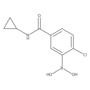 2-Chloro-5-(cyclopropylcarbamoyl)phenylboronic acid结构式