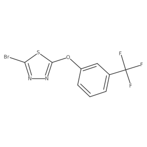 2-Bromo-5-[3-(trifluoromethyl)phenoxy]-1,3,4-thiadiazole Structure