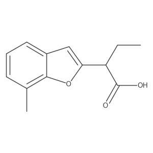 2-(7-Methyl-1-benzofuran-2-yl)butanoic acid结构式