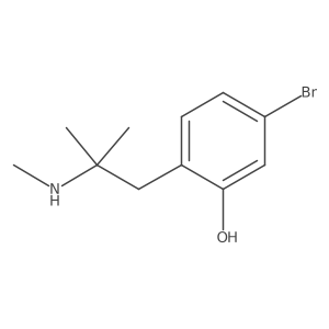 5-Bromo-2-[2-methyl-2-(methylamino)propyl]phenol Structure