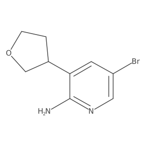 5-Bromo-3-(tetrahydro-3-furanyl)-2-pyridinamine Structure