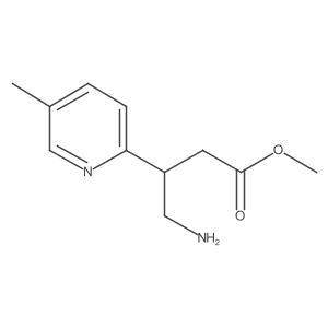 Methyl 4-amino-3-(5-methylpyridin-2-yl)butanoate结构式
