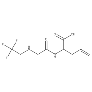 2-{2-[(2,2,2-Trifluoroethyl)amino]acetamido}pent-4-enoic acid结构式