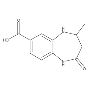 4-methyl-2-oxo-2,3,4,5-tetrahydro-1H-1,5-benzodiazepine-7-carboxylic acid结构式
