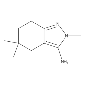2,5,5-Trimethyl-4,5,6,7-tetrahydro-2H-indazol-3-amine结构式