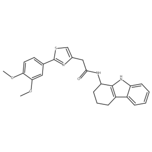 2-[2-(3,4-dimethoxyphenyl)-1,3-thiazol-4-yl]-N-(2,3,4,9-tetrahydro-1H-carbazol-1-yl)acetamide结构式