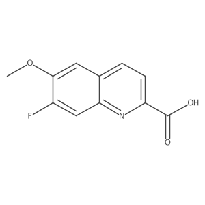 7-Fluoro-6-methoxyquinoline-2-carboxylic acid结构式