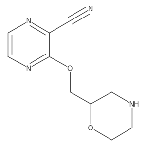 3-[(Morpholin-2-yl)methoxy]pyrazine-2-carbonitrile Structure
