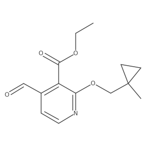 Ethyl 4-formyl-2-[(1-methylcyclopropyl)methoxy]pyridine-3-carboxylate Structure