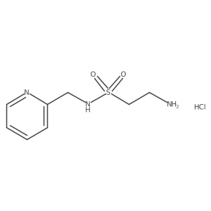 2-amino-N-(pyridin-2-ylmethyl)ethane-1-sulfonamide hydrochloride结构式