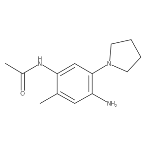 N-[4-Amino-2-methyl-5-(1-pyrrolidinyl)phenyl]acetamide结构式