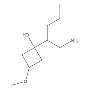 1-(1-Aminopentan-2-yl)-3-methoxycyclobutan-1-ol结构式