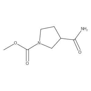 Methyl 3-carbamoylpyrrolidine-1-carboxylate结构式