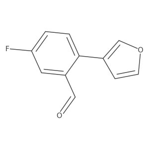 5-Fluoro-2-(furan-3-yl)benzaldehyde结构式