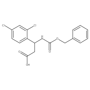 (3S)-3-{[(benzyloxy)carbonyl]amino}-3-(2,4-dichlorophenyl)propanoic acid Structure