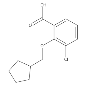 3-Chloro-2-(cyclopentylmethoxy)benzoic acid Structure