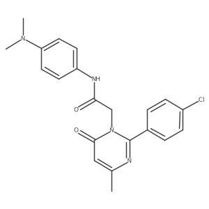 2-[2-(4-Chlorophenyl)-4-methyl-6-oxo-1,6-dihydropyrimidin-1-YL]-N-[4-(dimethylamino)phenyl]acetamide Structure