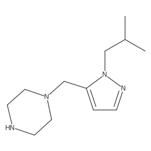 1-{[1-(2-methylpropyl)-1H-pyrazol-5-yl]methyl}piperazine Structure