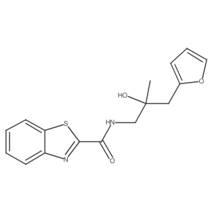 N-(3-(furan-2-yl)-2-hydroxy-2-methylpropyl)benzo[d]thiazole-2-carboxamide Structure