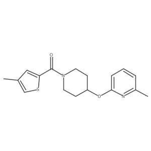 (4-((6-Methylpyridin-2-yl)oxy)piperidin-1-yl)(4-methylthiophen-2-yl)methanone结构式