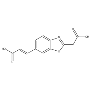 2-(Carboxymethyl)benzo[d]oxazole-6-acrylic acid结构式