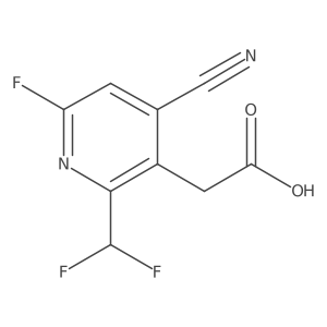 2-(4-Cyano-2-(difluoromethyl)-6-fluoropyridin-3-yl)acetic acid结构式