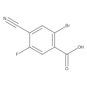 2-Bromo-4-cyano-5-fluorobenzoic acid结构式