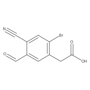 2-(2-Bromo-4-cyano-5-formylphenyl)acetic acid结构式