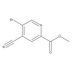 2-Pyridinecarboxylic acid, 5-bromo-4-cyano-, methyl ester Structure
