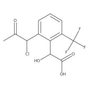 2-(1-Chloro-2-oxopropyl)-6-(trifluoromethyl)mandelic acid Structure