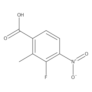 3-Fluoro-2-methyl-4-nitrobenzoic acid结构式