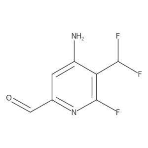 4-amino-5-(difluoromethyl)-6-fluoro-pyridine-2-carbaldehyde结构式