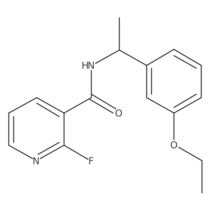 N-[1-(3-ethoxyphenyl)ethyl]-2-fluoropyridine-3-carboxamide结构式