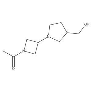 1-(3-(3-(Hydroxymethyl)pyrrolidin-1-yl)azetidin-1-yl)ethanone结构式
