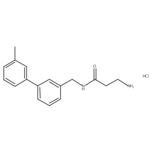 3-Amino-N-((3'-methyl-[1,1'-biphenyl]-3-yl)methyl)propanamide hydrochloride Structure