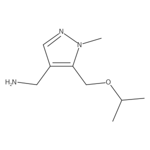 1-{1-methyl-5-[(propan-2-yloxy)methyl]-1H-pyrazol-4-yl}methanamine结构式