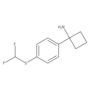 1-{4-[(Difluoromethyl)sulfanyl]phenyl}cyclobutan-1-amine结构式