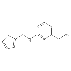2-(aminomethyl)-N-[(furan-2-yl)methyl]pyrimidin-4-amine Structure