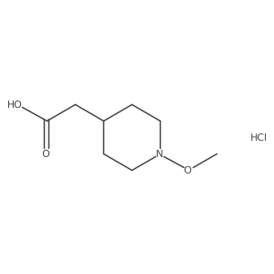 2-(1-Methoxypiperidin-4-yl)acetic acid hydrochloride Structure