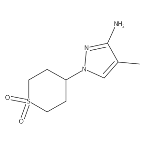 4-(3-amino-4-methyl-1H-pyrazol-1-yl)-1lambda6-thiane-1,1-dione结构式