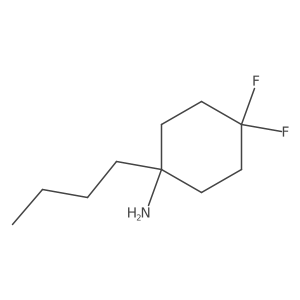 1-Butyl-4,4-difluorocyclohexan-1-amine结构式