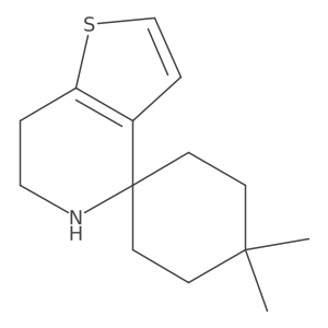 4,4-dimethyl-6',7'-dihydro-5'H-spiro[cyclohexane-1,4'-thieno[3,2-c]pyridine]结构式