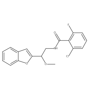 N-(2-(benzofuran-2-yl)-2-methoxyethyl)-2-chloro-6-fluorobenzamide结构式