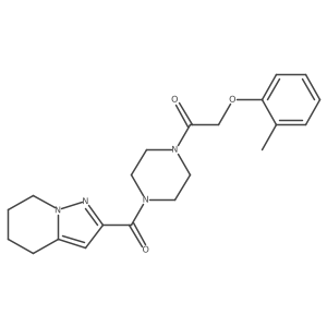 1-(4-(4,5,6,7-Tetrahydropyrazolo[1,5-a]pyridine-2-carbonyl)piperazin-1-yl)-2-(o-tolyloxy)ethanone结构式