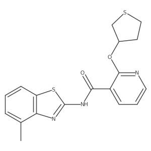 N-(4-methylbenzo[d]thiazol-2-yl)-2-((tetrahydrothiophen-3-yl)oxy)nicotinamide结构式