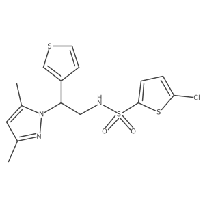 5-chloro-N-(2-(3,5-dimethyl-1H-pyrazol-1-yl)-2-(thiophen-3-yl)ethyl)thiophene-2-sulfonamide Structure