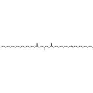 1-Palmitoyl-3-oleoyl-sn-glycerol结构式